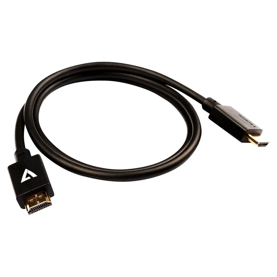 V7 V7HDMIPRO-1M-BLK 3.3' HDMI Audio/Video Cable, Black