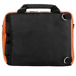 Vangoddy Laptop Briefcase, Black/Orange Nylon (PT_NBKLEA284_17)