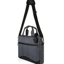 Vangoddy Laptop Messenger, Black/Gray Nylon (NBKLEA608)