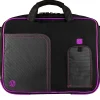 Vangoddy SumacLife 14" Business Messenger Briefcase Laptop Case, Black Purple (PT_NBKLEA737_W1)