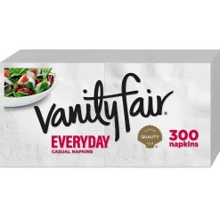Vanity Fair Everyday Luncheon Napkins, 2-Ply, White, 300/Pack (35503/14)