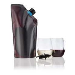 Vapur After Hours Wandervino Portable Wine Kit, 750 ml., Maroon (10256)