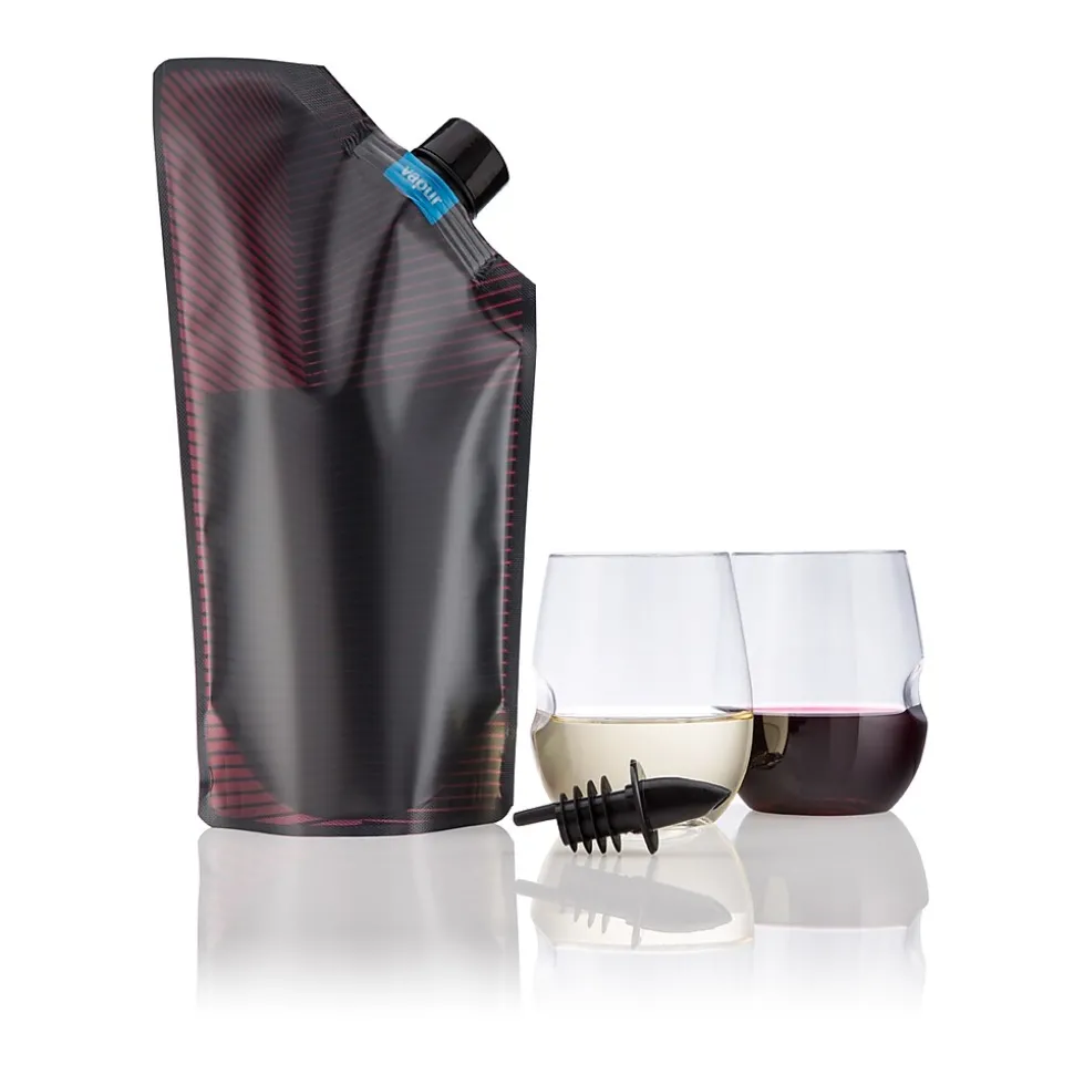 Vapur After Hours Wandervino Portable Wine Kit, 750 ml., Maroon (10256)