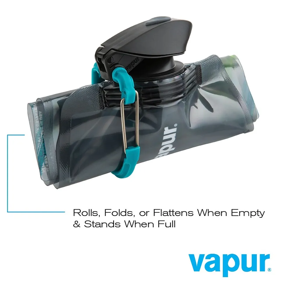 Vapur Anti-Bottle Collapsible Wide Mouth Water Bottle, 34 oz., Gradient Gray (10258)