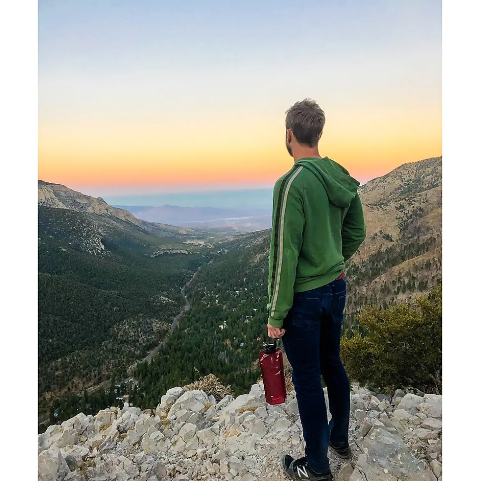 Vapur Anti-Bottle Collapsible Water Bottle, 34 oz., Burgundy (10279)