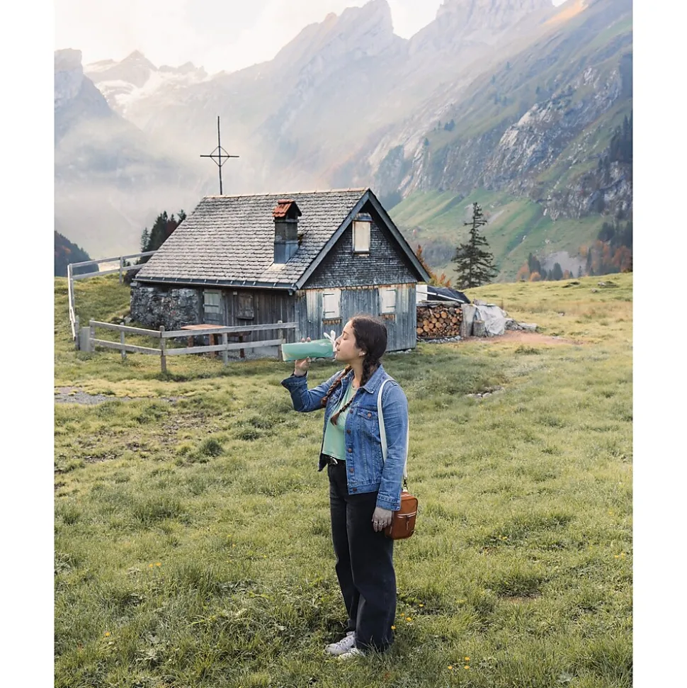 Vapur Anti-Bottle Collapsible Wide Mouth Water Bottle, 23 oz., Sea Glass (30171)