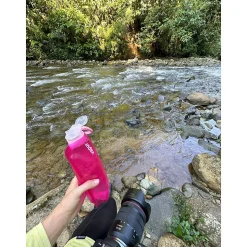 Vapur Anti-Bottle Collapsible Wide Mouth Water Bottle, 23 oz., Magenta (30050)