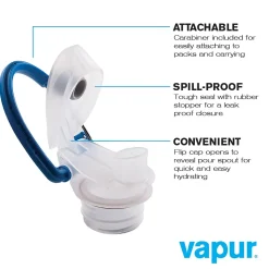 Vapur Anti-Bottle Collapsible Wide Mouth Water Bottle, 34 oz., Admiral Blue (30058)