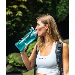 Vapur Anti-Bottle Collapsible Wide Mouth Water Bottle, 34 oz., Malibu Teal (30056)