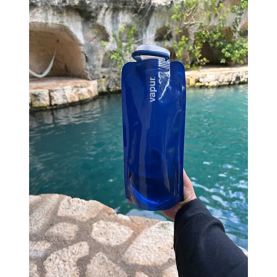 Vapur Anti-Bottle Collapsible Wide Mouth Water Bottle, 23 oz., Admiral Blue (30038)