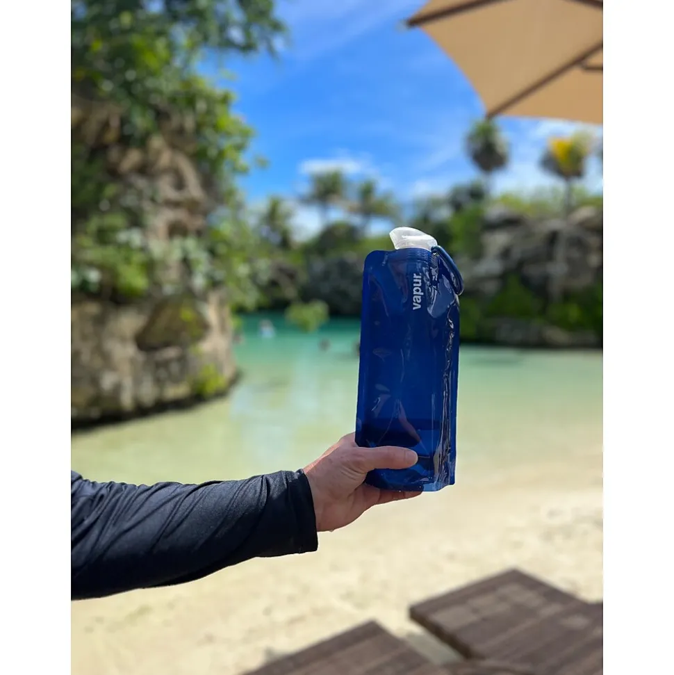 Vapur Anti-Bottle Collapsible Wide Mouth Water Bottle, 23 oz., Admiral Blue (30038)