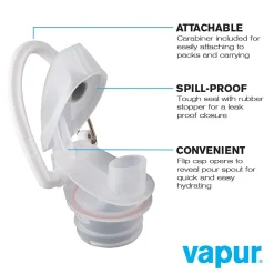 Vapur Anti-Bottle Collapsible Wide Mouth Water Bottle, 34 oz., Whiteout (30054)