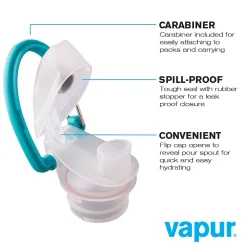Vapur Anti-Bottle Collapsible Wide Mouth Water Bottle, 23 oz., Malibu Teal (10277)