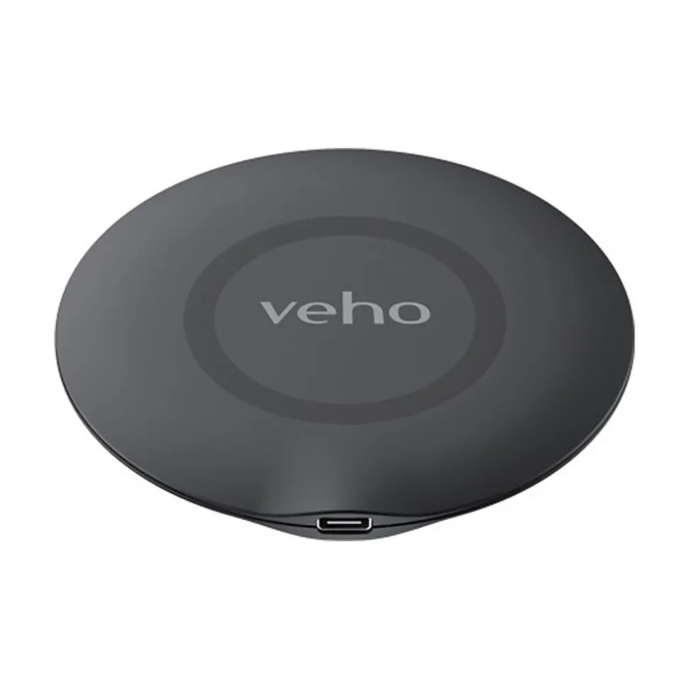 Veho DS-6 USB Type-C Wireless Charging Pad, Black (VWC-002-DS-6)