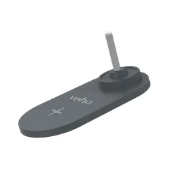 Veho UF-2 Wireless Charging Stand with Fan and LED Light, Gray (VUF-002-UF2)