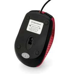Verbatim 99742 Corded Notebook Optical Wireless Laser Mouse, Red