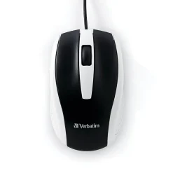 Verbatim Corded Notebook Optical 99740 Wireless Laser Mouse, White