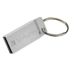 Verbatim Metal Executive 32GB USB 2.0 Type A Flash Drive, Silver (98749)