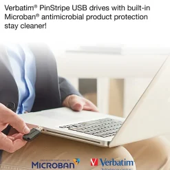 Verbatim PinStripe 16GB USB 2.0 Type A Flash Drive, Blue/Green (99149)