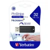 Verbatim PinStripe 32GB USB 3.2 Type A Flash Drive, Black (49317)