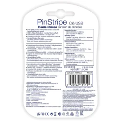 Verbatim PinStripe 32GB USB 3.2 Type A Flash Drive, Black (49317)