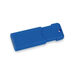 Verbatim PinStripe 32GB USB 3.2 Type A Flash Drive, Blue, Red, 2/Pack (70056)
