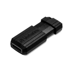 Verbatim PinStripe 16GB USB 2.0 Type A Flash Drive, Black (49063)