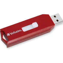 Verbatim Store 'n' Go Dual 64GB USB 2.0 Type A Flash Drive, Red (97005)