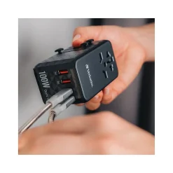 Verbatim UTA-06 Plastic Travel Power Adapter, Black (32121)