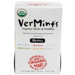VerMints Mints, Assorted Flavors, 120 Pieces/Pack, 120/Box (VNT00991)