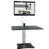 Victor Technology 28" W High Rise™ Electric Single Monitor Standing Desk, Laminate Wood (DC400)