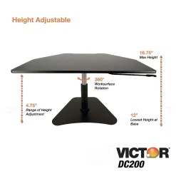 Victor Technology High Rise Adjustable Standing Desk Converter, 28
