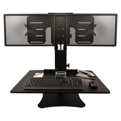 Victor Technology High Rise™ Manual Dual Monitor Standing Desk, 28