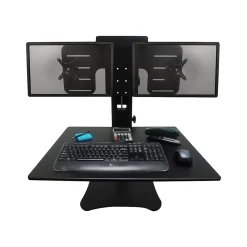 Victor Technology High Rise™ Manual Dual Monitor Standing Desk, 28