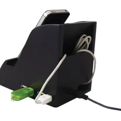 Victor Technology Smart Charge Pencil Cup™, With 4-Port USB Hub