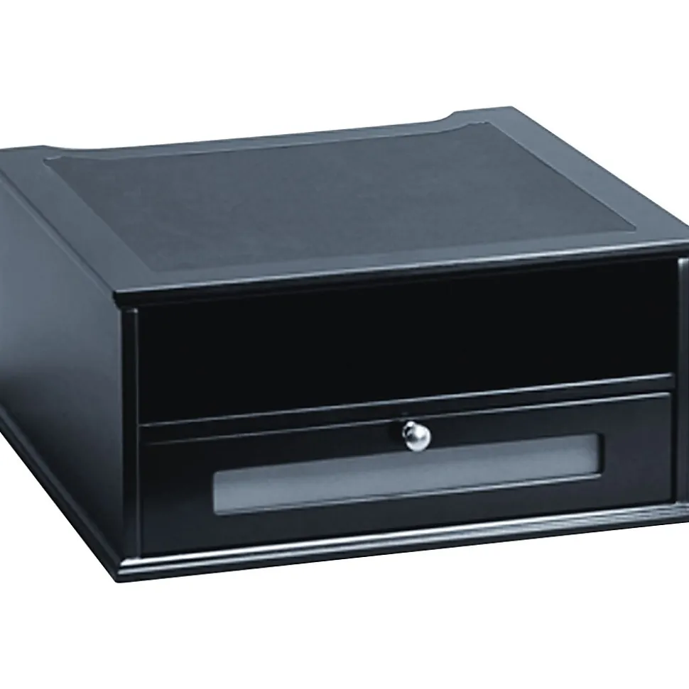 Victor Technology Wooden Desktop Monitor Riser, Midnight Black (1175-5)