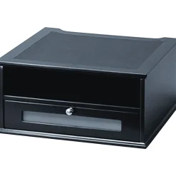 Victor Technology Wooden Desktop Monitor Riser, Midnight Black (1175-5)