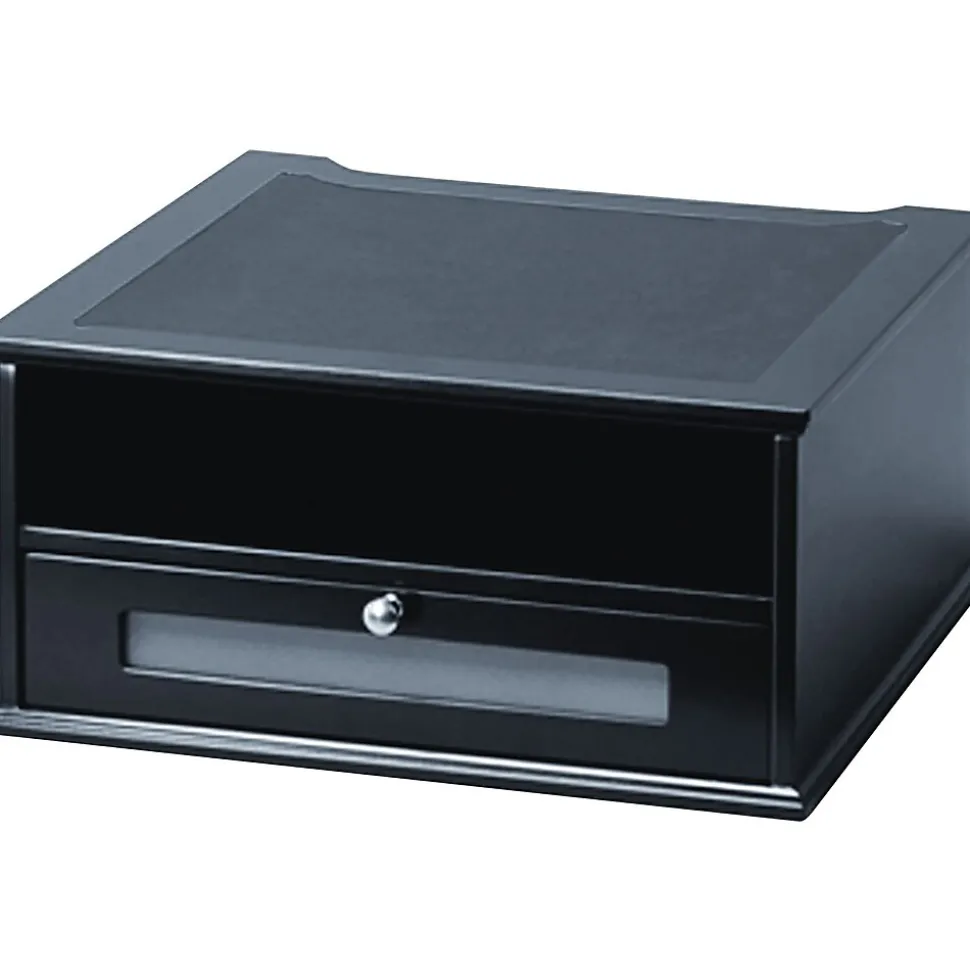 Victor Technology Wooden Desktop Monitor Riser, Midnight Black (1175-5)