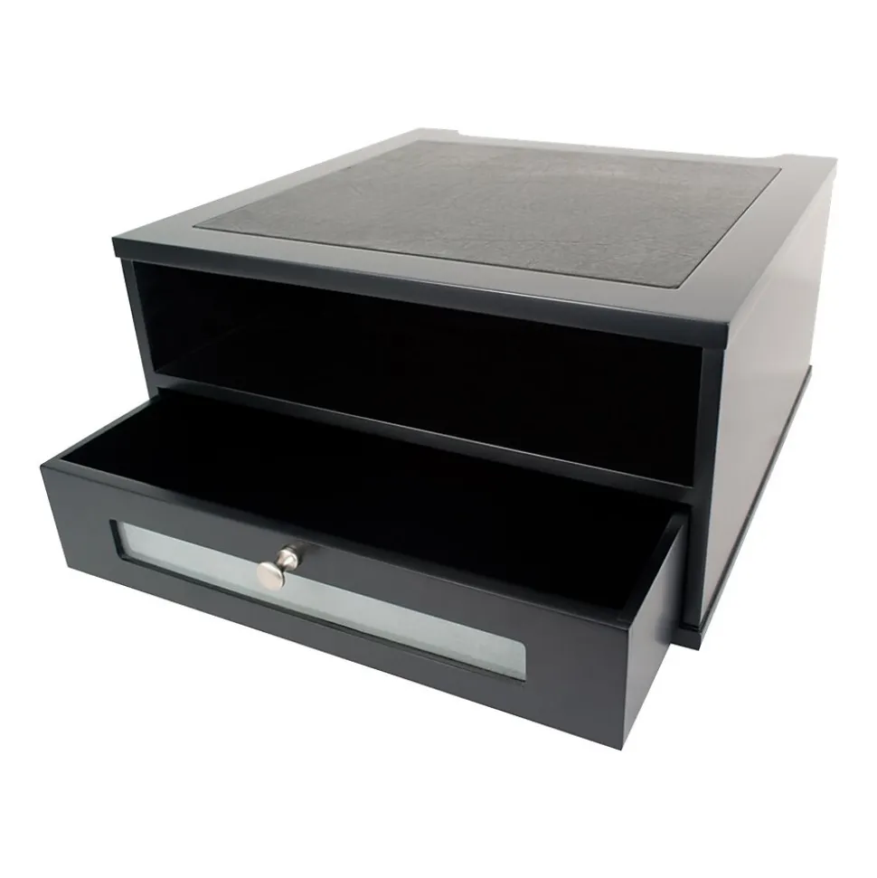 Victor Technology Wooden Desktop Monitor Riser, Midnight Black (1175-5)