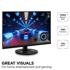 ViewSonic 24" 100 Hz LCD Gaming Monitor, Black (VX2416)