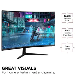 ViewSonic 32" Curved 165 Hz LCD Gaming Monitor, Black (VX3218C-2K)