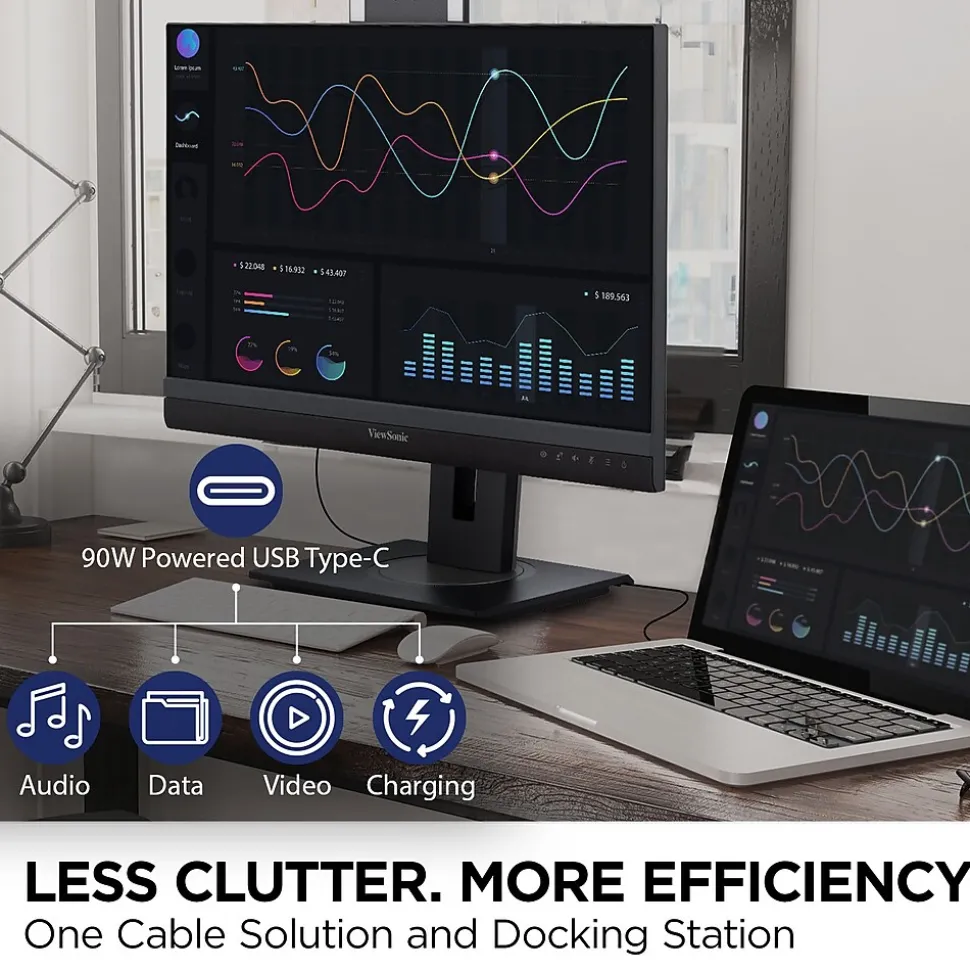 ViewSonic 27" 100 Hz LCD QHD Business Monitor, Black (VG2757V-2K)