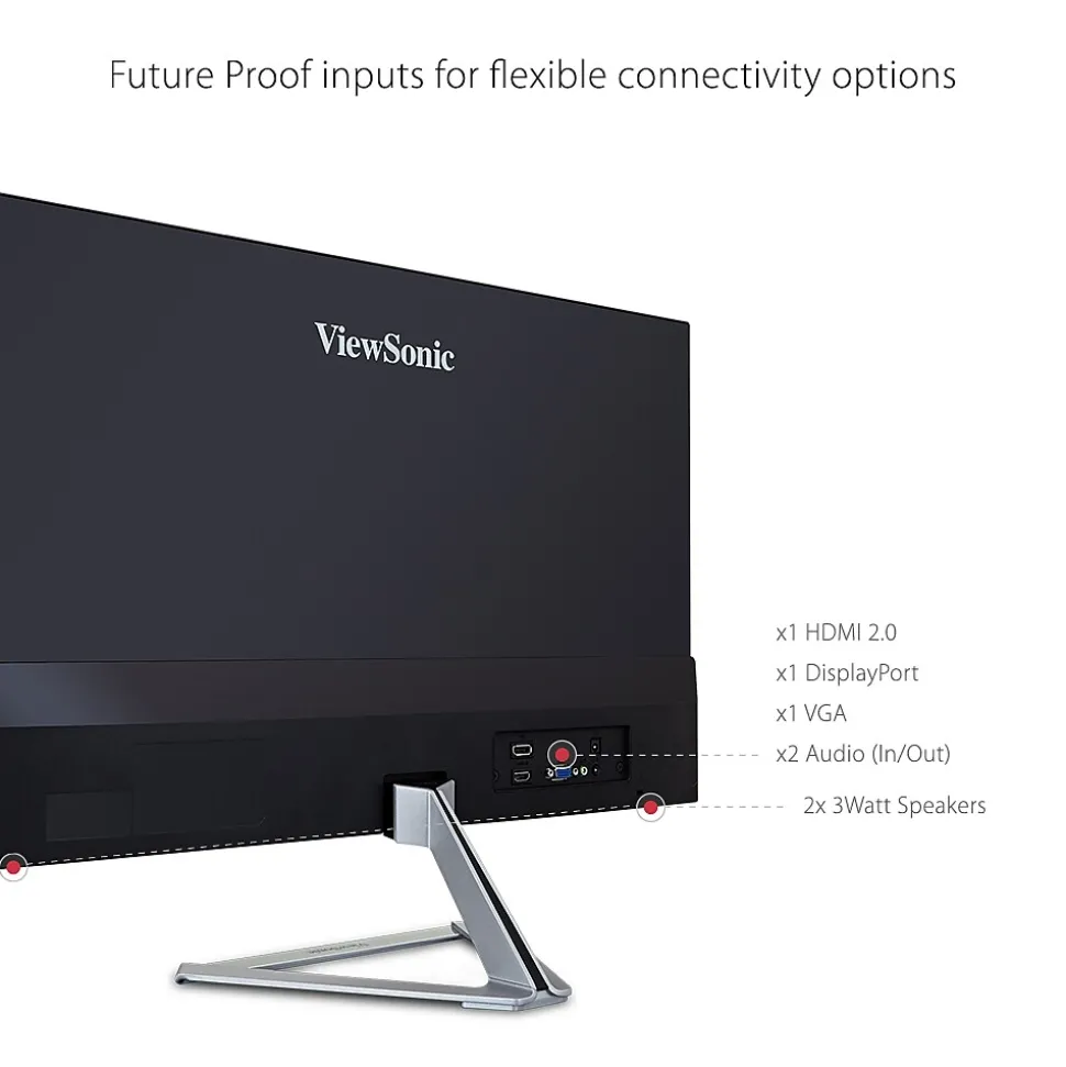 ViewSonic 24" 75Hz LCD Monitor, Silver (VX2476-SMHD)