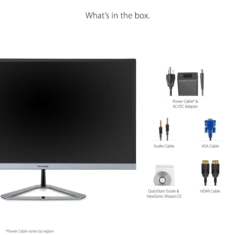 ViewSonic 24" 75Hz LCD Monitor, Silver (VX2476-SMHD)