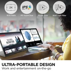 ViewSonic 16" 60Hz LED Monitor, Black (TD1656-2K)