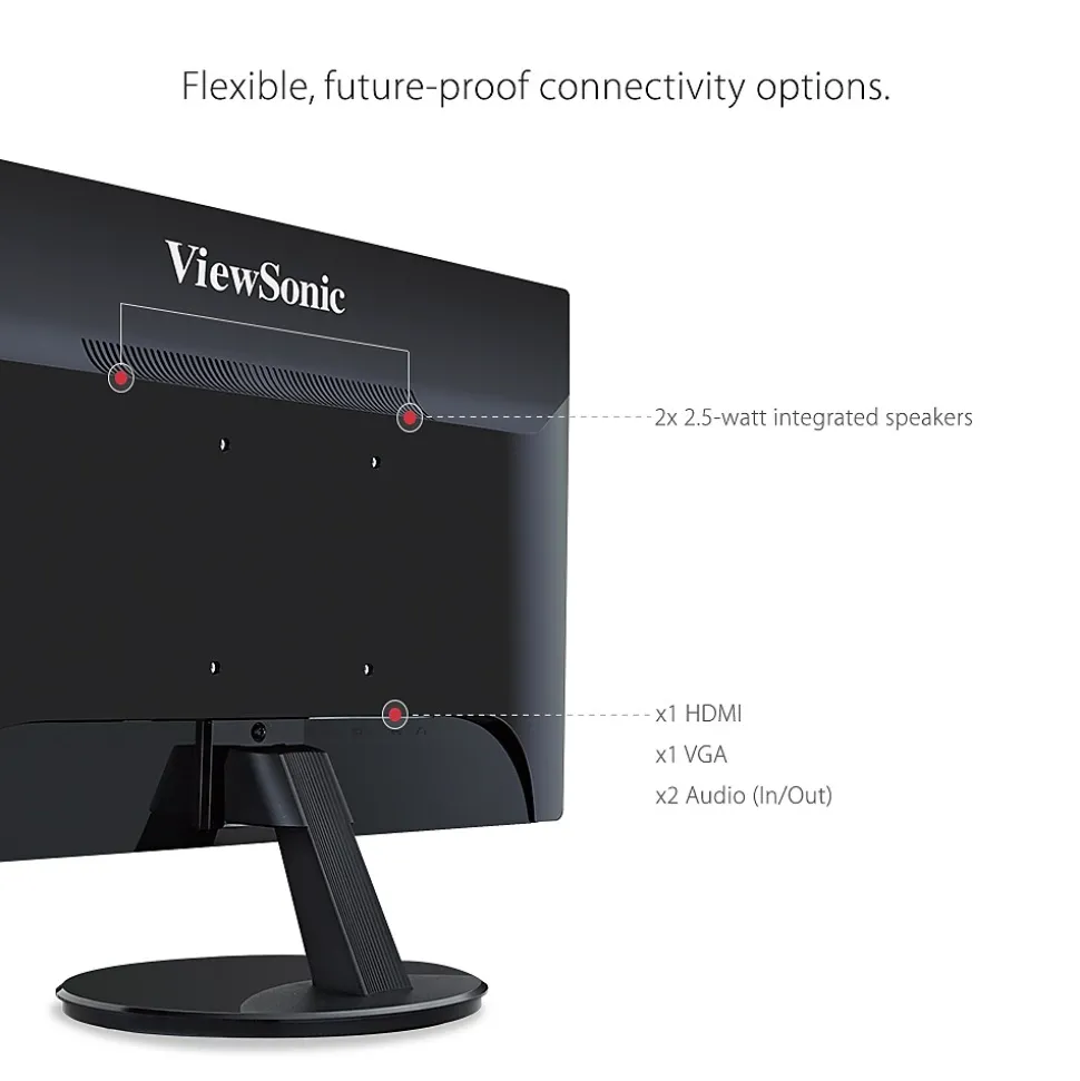 ViewSonic 24" 100Hz LED Monitor, Black (VA2459-SMH)