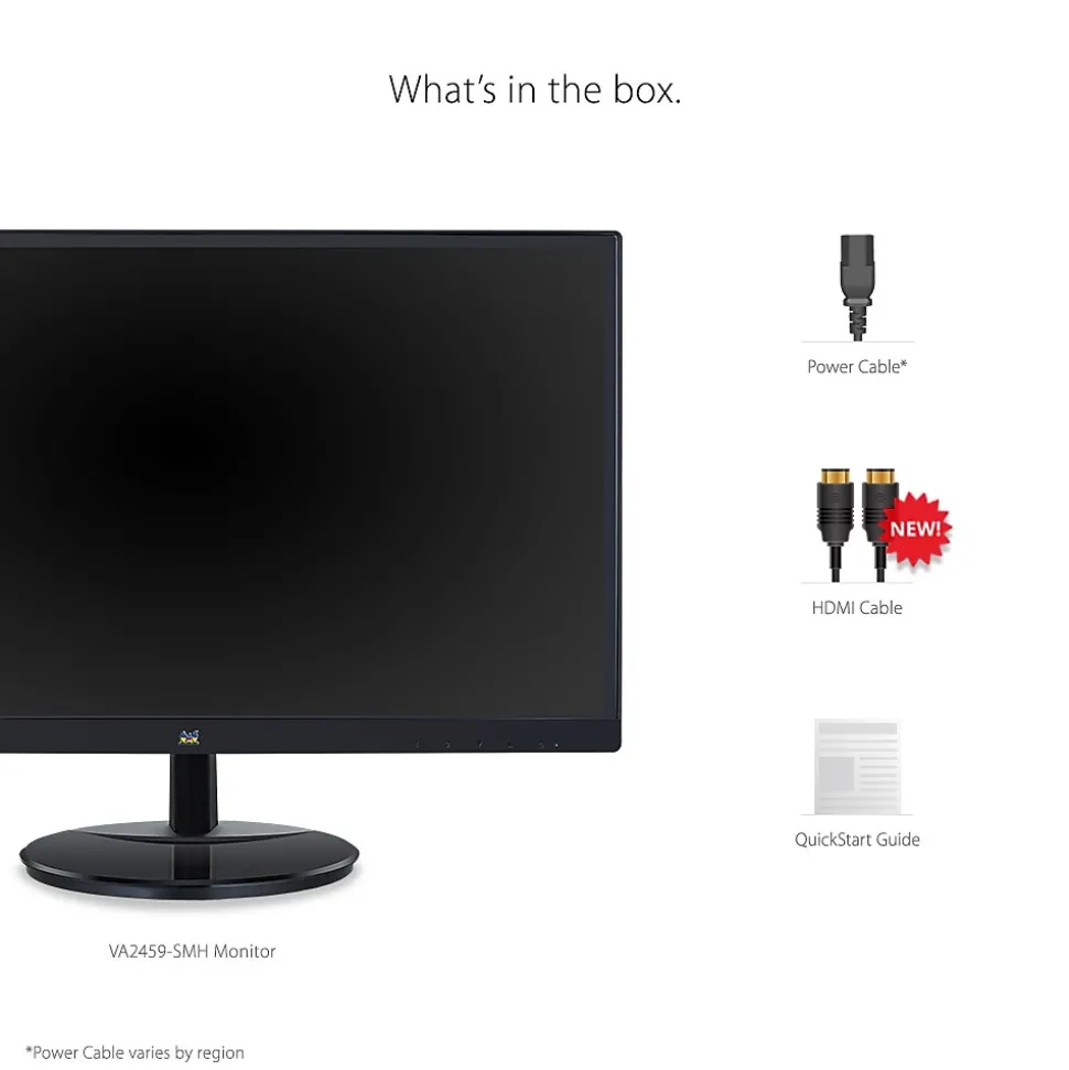 ViewSonic 24" 100Hz LED Monitor, Black (VA2459-SMH)