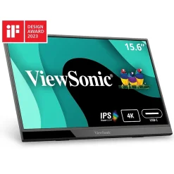 ViewSonic 15.6" 4K Ultra HD 60Hz LED Monitor, Black (VX1655-4K)