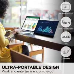 ViewSonic 15.6" 4K Ultra HD 60Hz LED Monitor, Black (VX1655-4K-OLED)