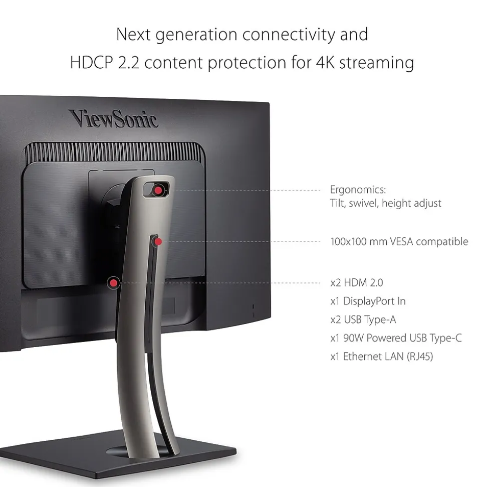 ViewSonic ColorPro 34" Curved 100 Hz LCD Monitor, Black (VP3481A)